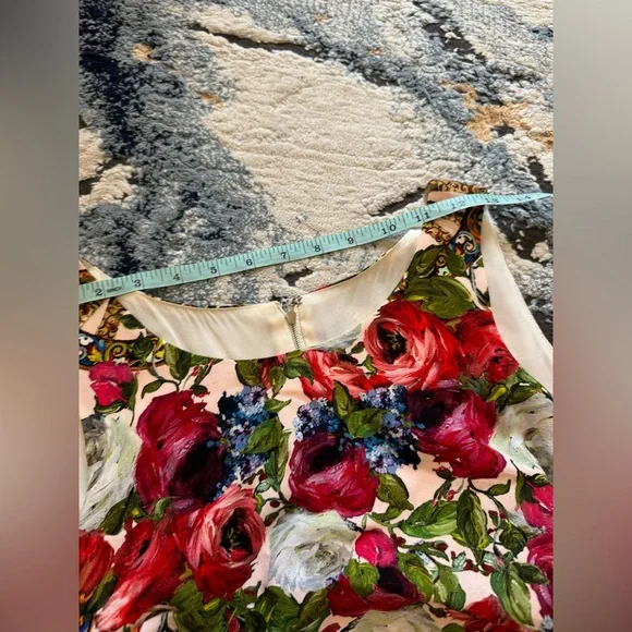 Dolce&Gabbana Pink Floral Ruched Sheath Dress - Picture 12 of 13